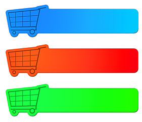 Image showing shopping cart signs