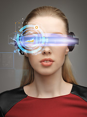 Image showing woman in futuristic glasses