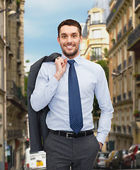 Image showing smiling young and handsome businessman