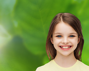 Image showing smiling little girl over white background