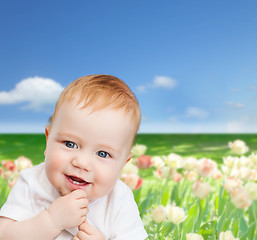 Image showing smiling little baby