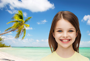 Image showing smiling little girl over white background