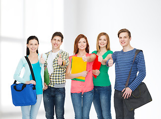 Image showing group of smiling students standing