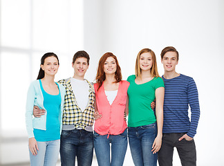 Image showing group of smiling students standing