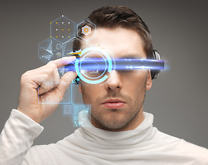 Image showing man in futuristic glasses