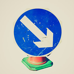 Image showing Retro look Arrow sign