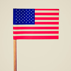 Image showing Retro look American flag