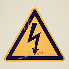 Image showing Retro look Danger of death Electric shock