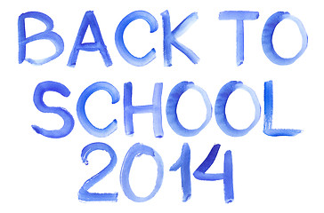 Image showing Handwritten Message Back To School Isolate White Background