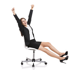 Image showing Happy business woman