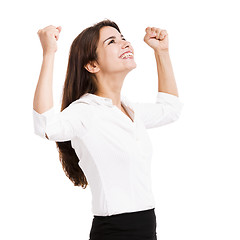 Image showing Happy business woman