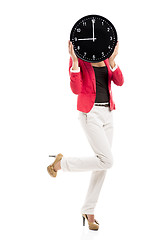 Image showing Clock woman