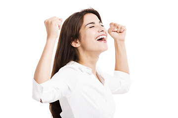 Image showing Happy business woman