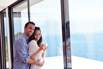 Image showing relaxed young couple at home