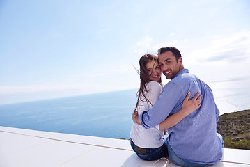 Image showing relaxed young couple at home