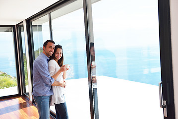 Image showing relaxed young couple at home