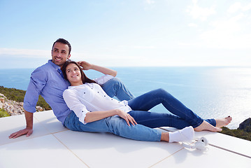 Image showing relaxed young couple at home