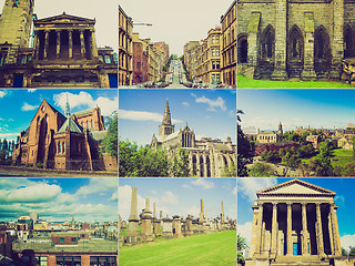 Image showing Retro look Glasgow landmarks