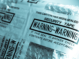 Image showing Warning - security tape