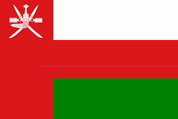 Image showing National flag of Sultanate of Oman