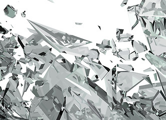 Image showing Demolished glass with sharp pieces