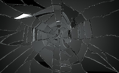 Image showing Many pieces of broken or Shattered glass