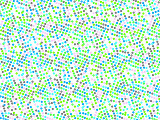 Image showing Polka dot pattern with green blue and grey circles