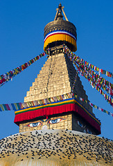 Image showing Buddhist Boudhanath stupa in Kathmandu