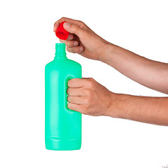 Image showing Plastic bottle cleaning-detergent