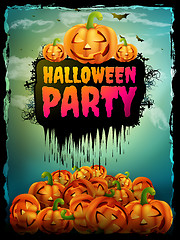 Image showing Happy Halloween Party Poster. EPS 10