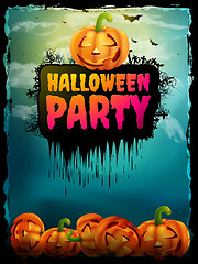 Image showing Happy Halloween Party Poster. EPS 10