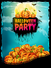 Image showing Happy Halloween Party Poster. EPS 10