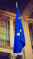 Image showing Retro look European flag