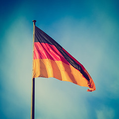 Image showing Retro look German flag