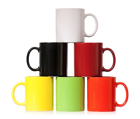 Image showing Colorful cups