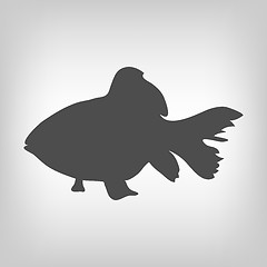 Image showing Grey fish silhouette