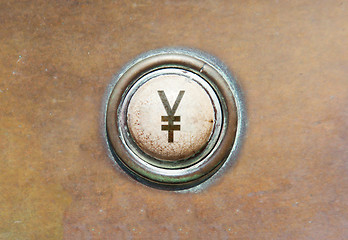 Image showing Old button - Yen