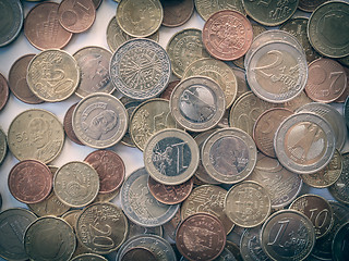 Image showing Retro look Euro coin