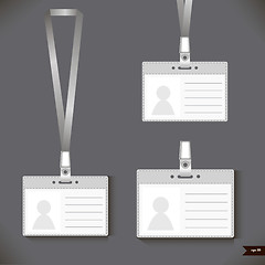 Image showing Three lanyard with Tag Badge Holder.Vector Illustration