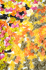 Image showing Texture from two different farfalle pasta