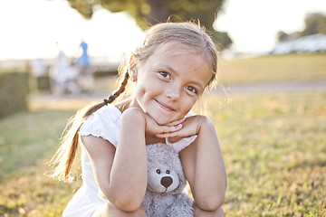 Image showing Happy child in a park