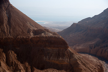 Image showing Mountains in stone desert nead Dead Sea