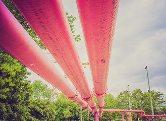 Image showing Retro look Berlin water pipes