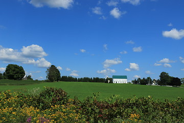 Image showing A barn with green roof 2