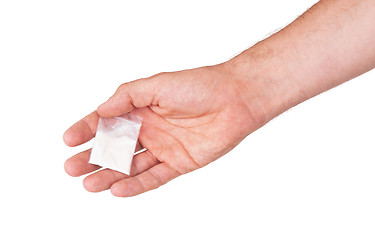 Image showing Giving drugs in a plastic bag