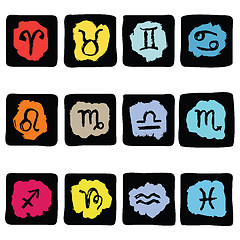 Image showing Horoscope Zodiac  Star signs, vector set.