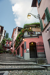 Image showing View of Bellagio at evening on Como lake