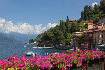 Image showing View of Varenna on Como lake