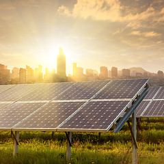 Image showing solar panels under sky