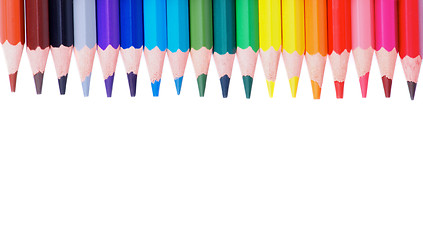 Image showing Colorful Pencils Border